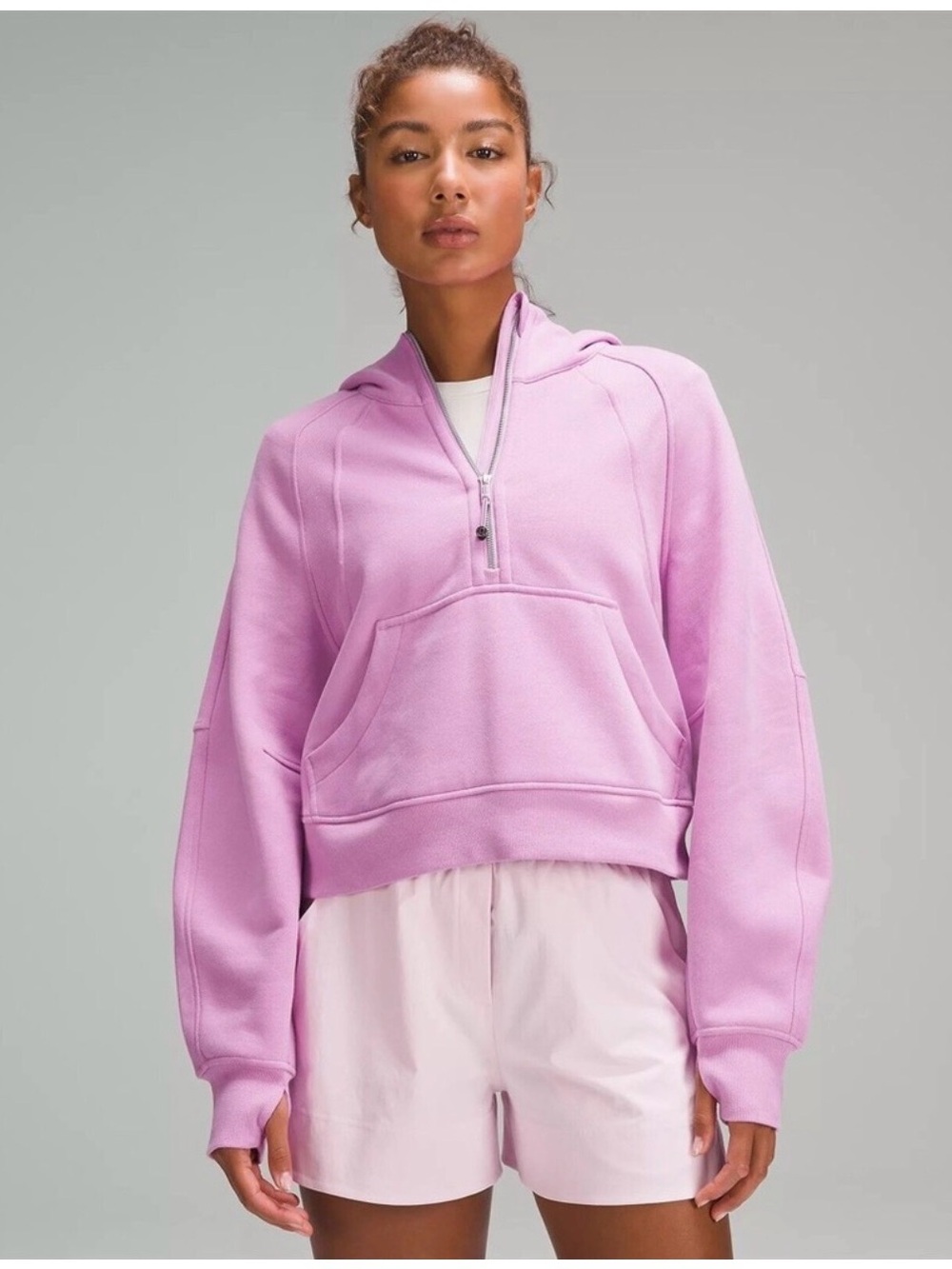 Lululemon Scuba Oversized Half-Zip Hoodie sweatshirt dahlia M L